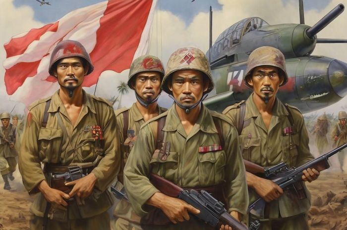 Indies 1942 imperial jepang forces pendudukan naval soldiers tentara jepun penjajahan troops kedatangan zaman bangsa wwii snlf drapeau patriotique sinau