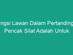 Fungsi Lawan dalam Pertandingan Pencak Silat Adalah Untuk Meningkatkan Kualitas Pesilat