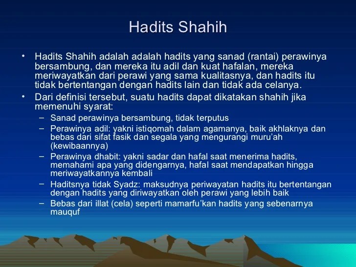 Contoh hadits hasan