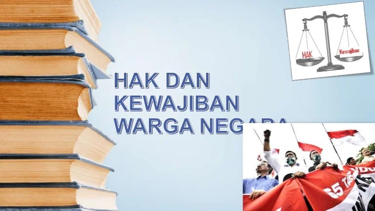 Hak warga negara kewajiban contoh uud menurut pengertian pasal