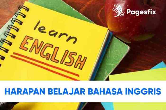 Harapan belajar bahasa inggris