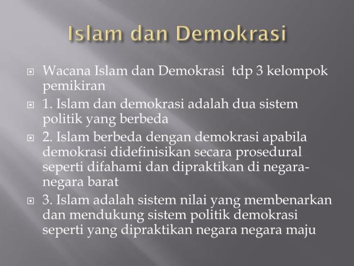 Islam pandangan politik terhadap demokrasi