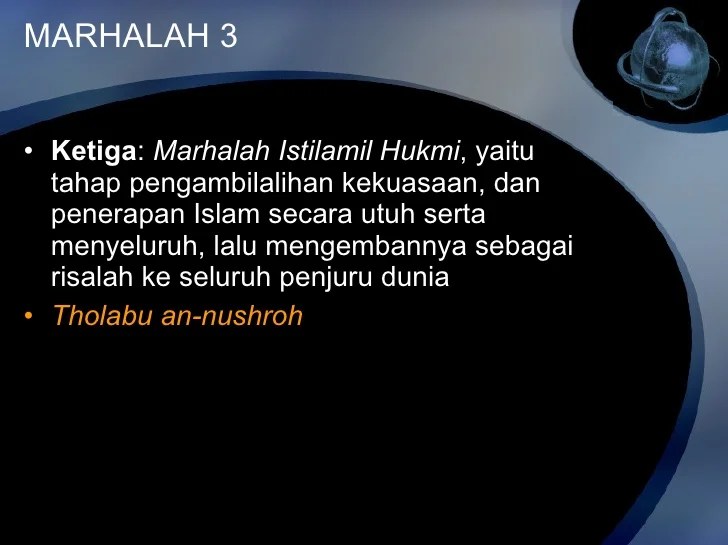 Marhalah adalah