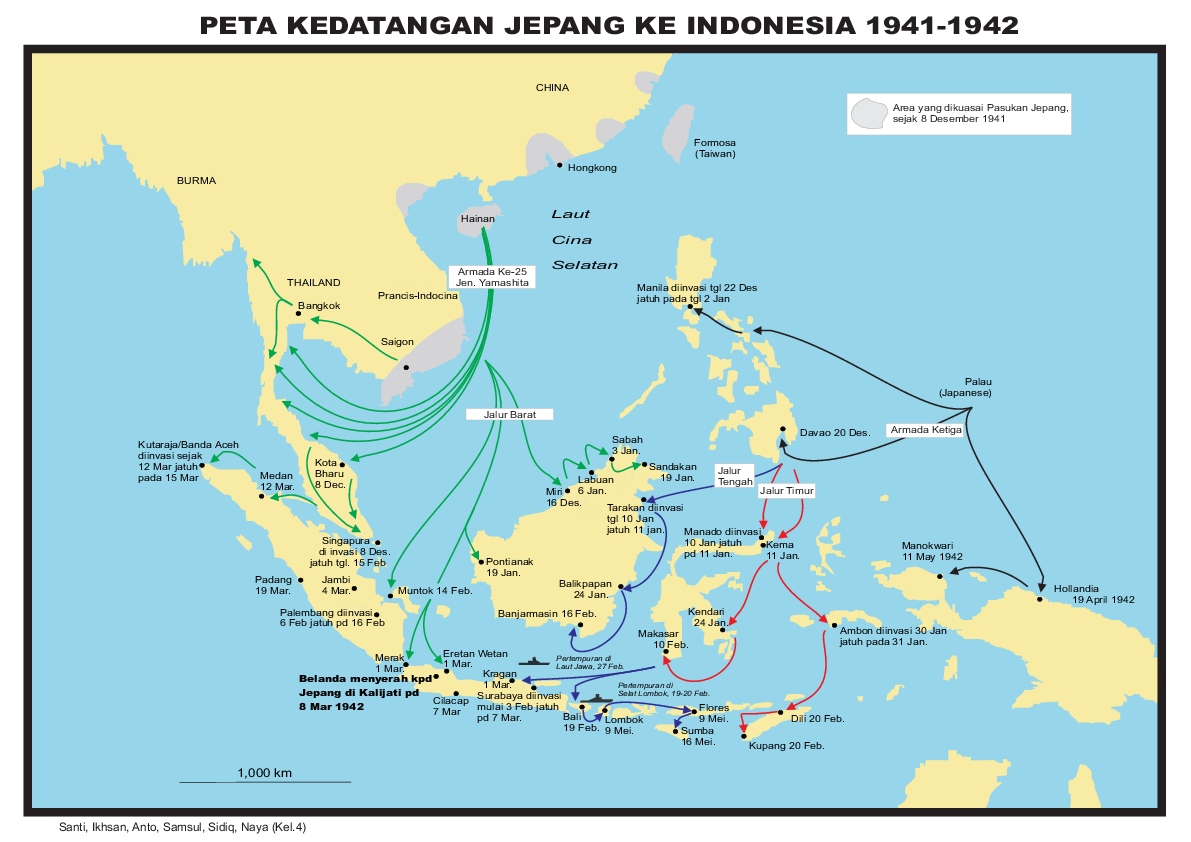 Jepang ke kedatangan proses pendudukan awal sejarah tentara 1942 parading sept occupied troops bagian donisaurus penjajahan soal military akibat donisetyawan