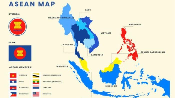 Asean negara profil anggota lengkap materi asia ips geografis kelas letak bentuk sekarang semua tenggara leste timor kurikulum bagi hampir