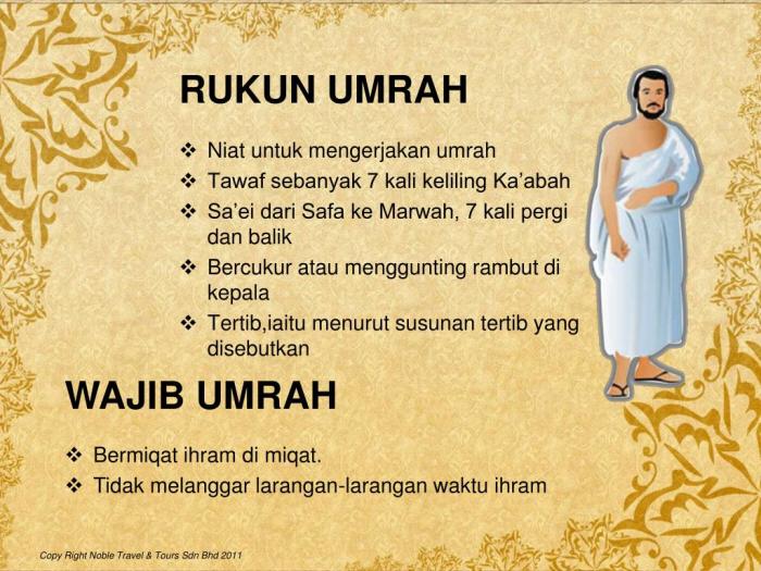 Umrah rukun ringkasan haji upah