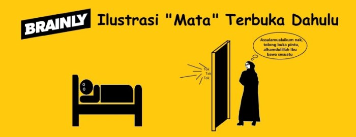 Tes iq kamu sedang tidur ibumu mengetuk pintu dan membawakan